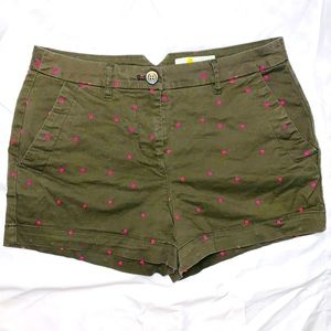 *4 for $25* Boden Army Green & Pink Dot Shorts 4